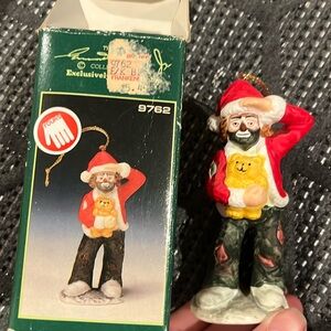 New in box Emmett Kelly Jr Christmas ornament